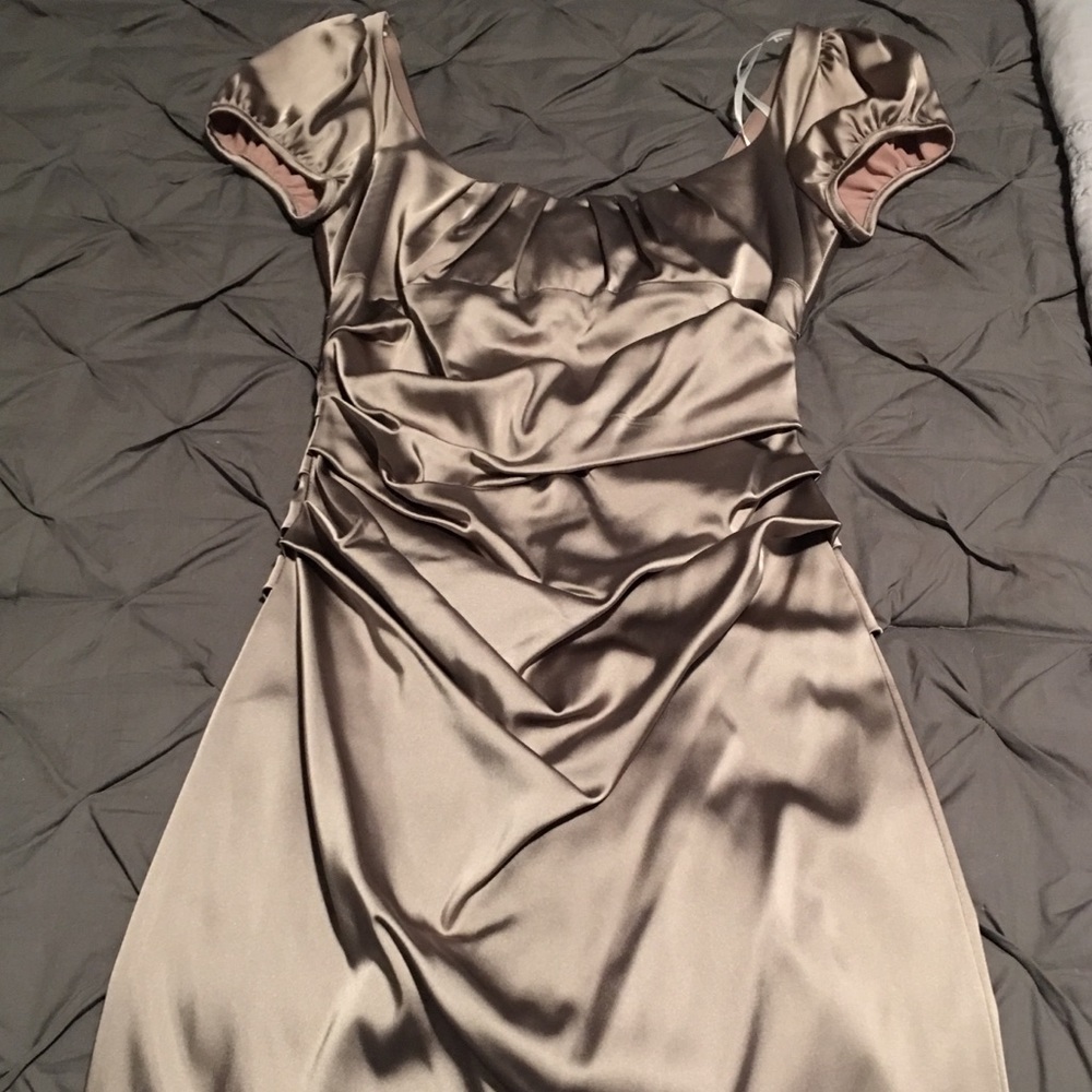 Suzi Chin for Maggy Boutique Taupe Dress
